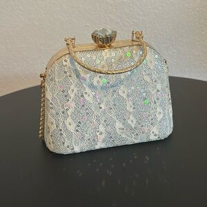 Gold & White Mini Purse